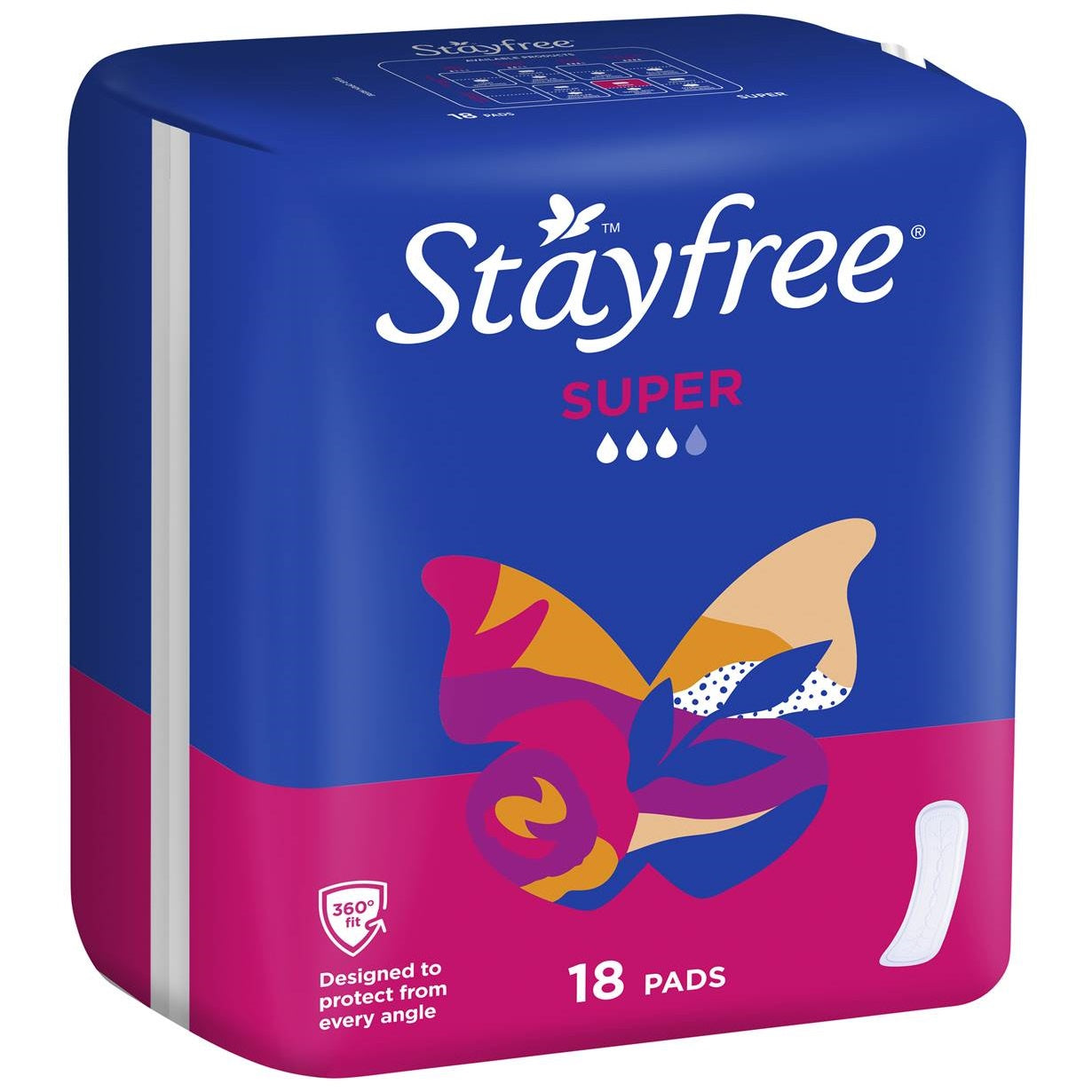 Stayfree Super Pads No Wings 18pk