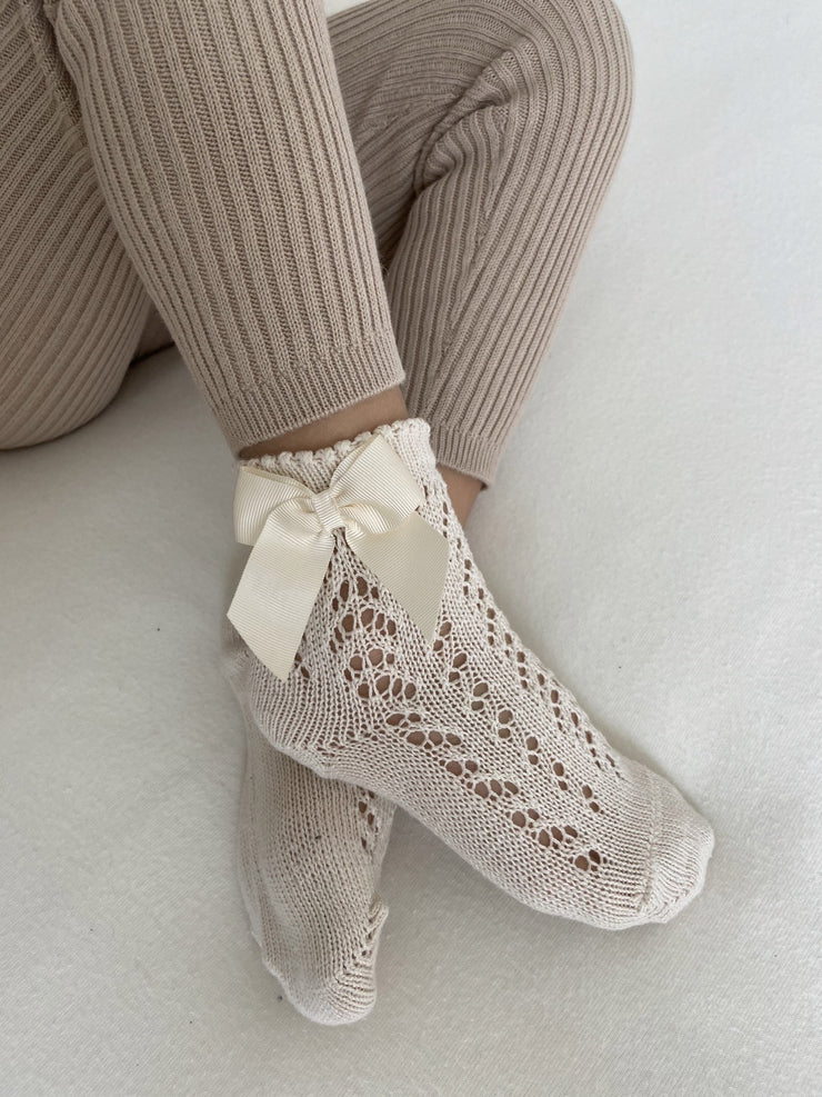 Condor Openwork Ankle Sock with Bow