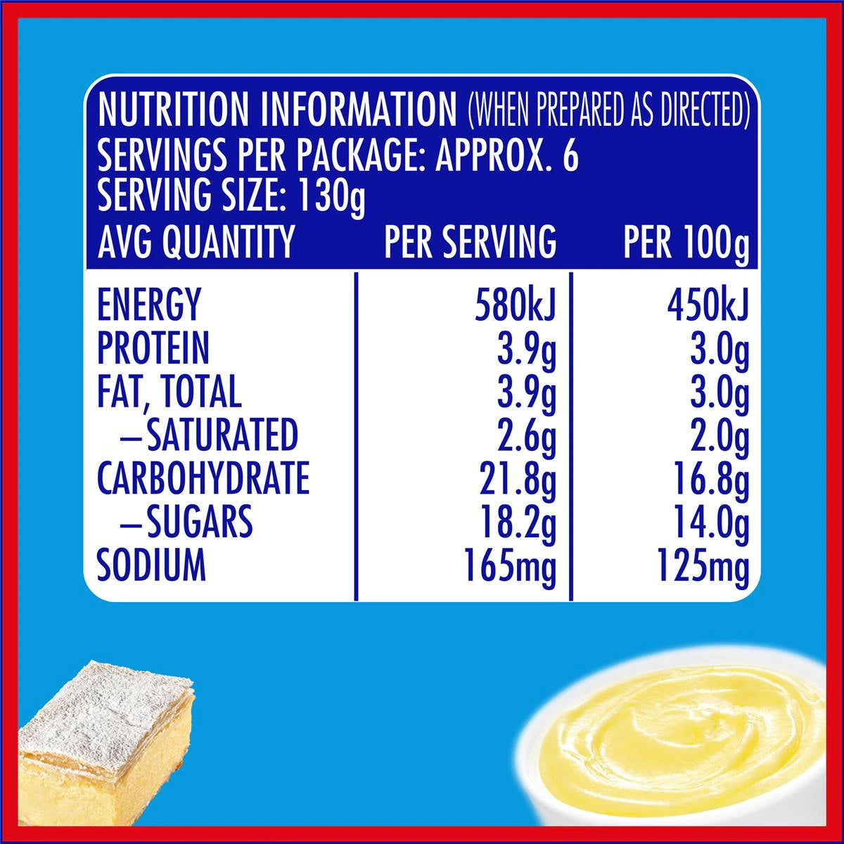 Cottee's Instant Pudding Vanilla 100g