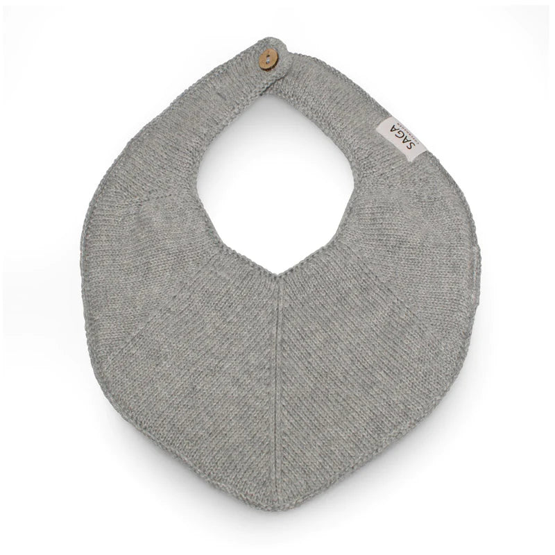 Knitted Bib Fjola / Grey Melange