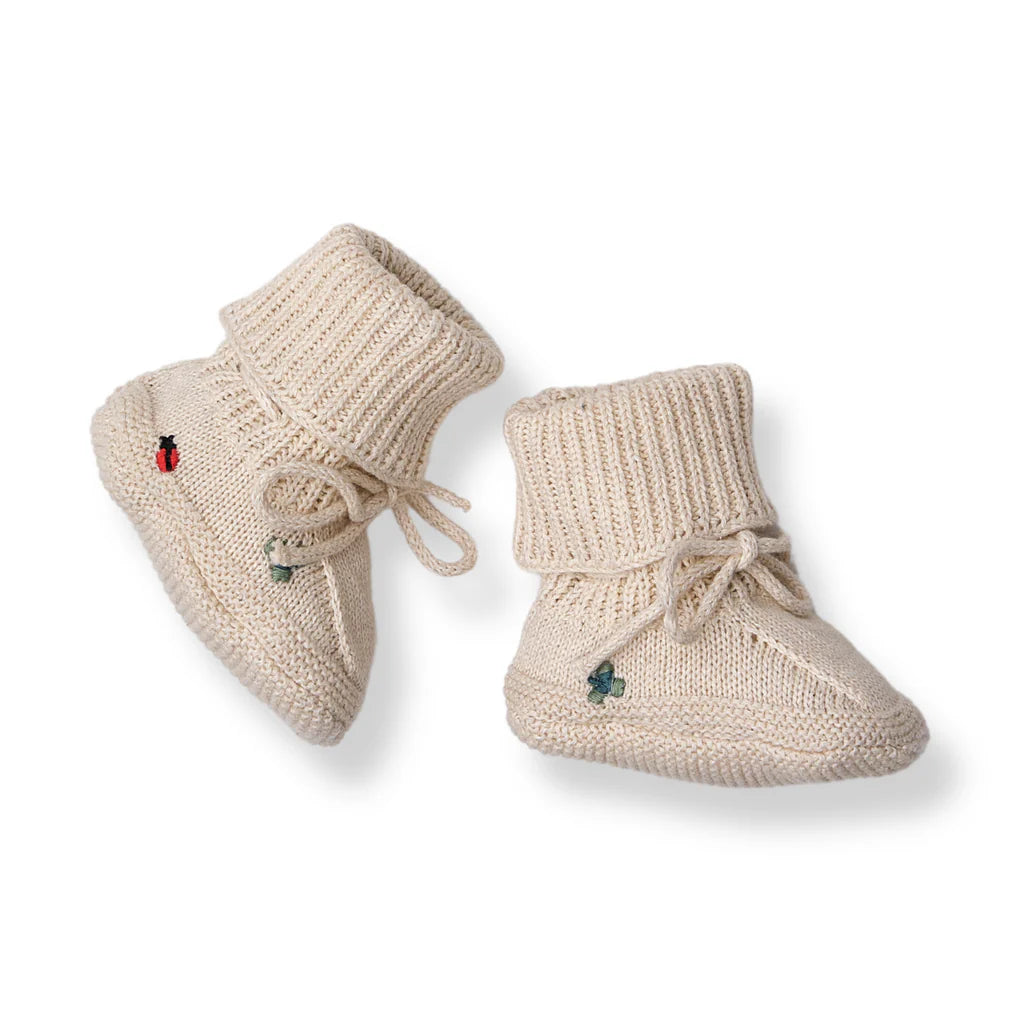 Booties Althea / Clover on Cream / 0-4m