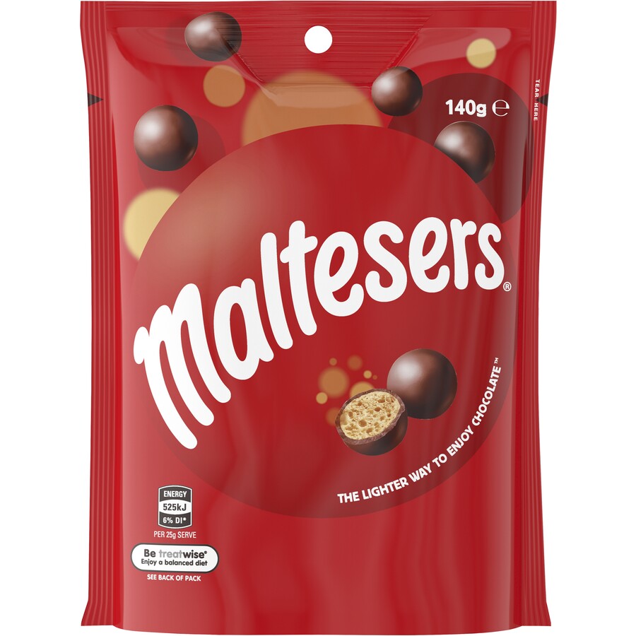 Maltesers Milk Chocolate Snack & Share Bag 140g