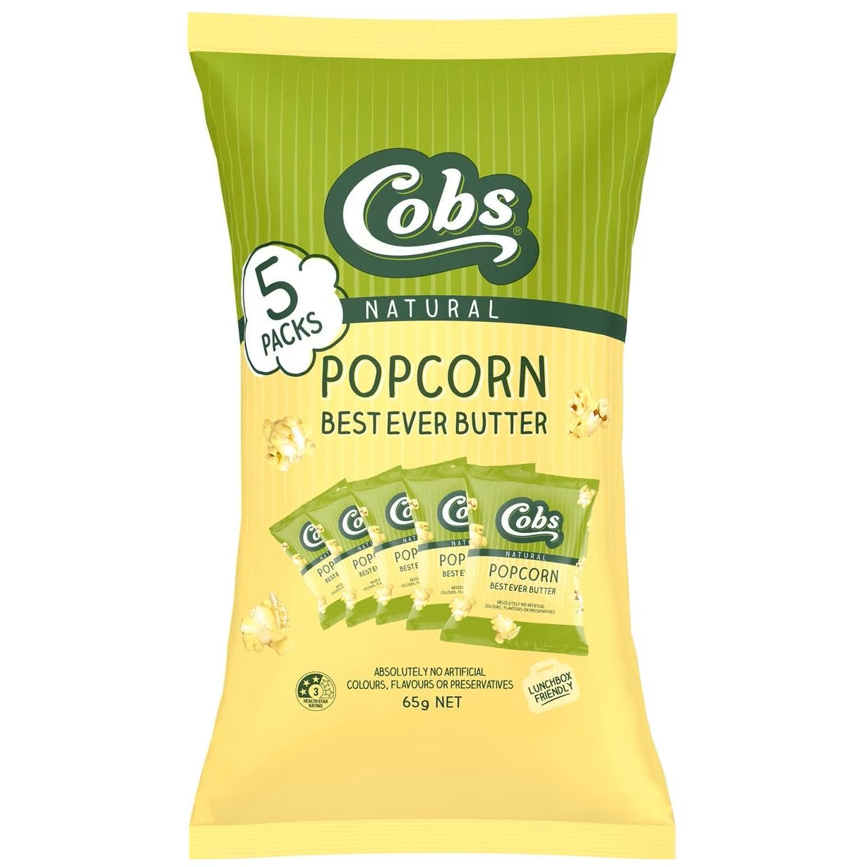 Cobs Natural Popcorn Best Ever Butter 5pk