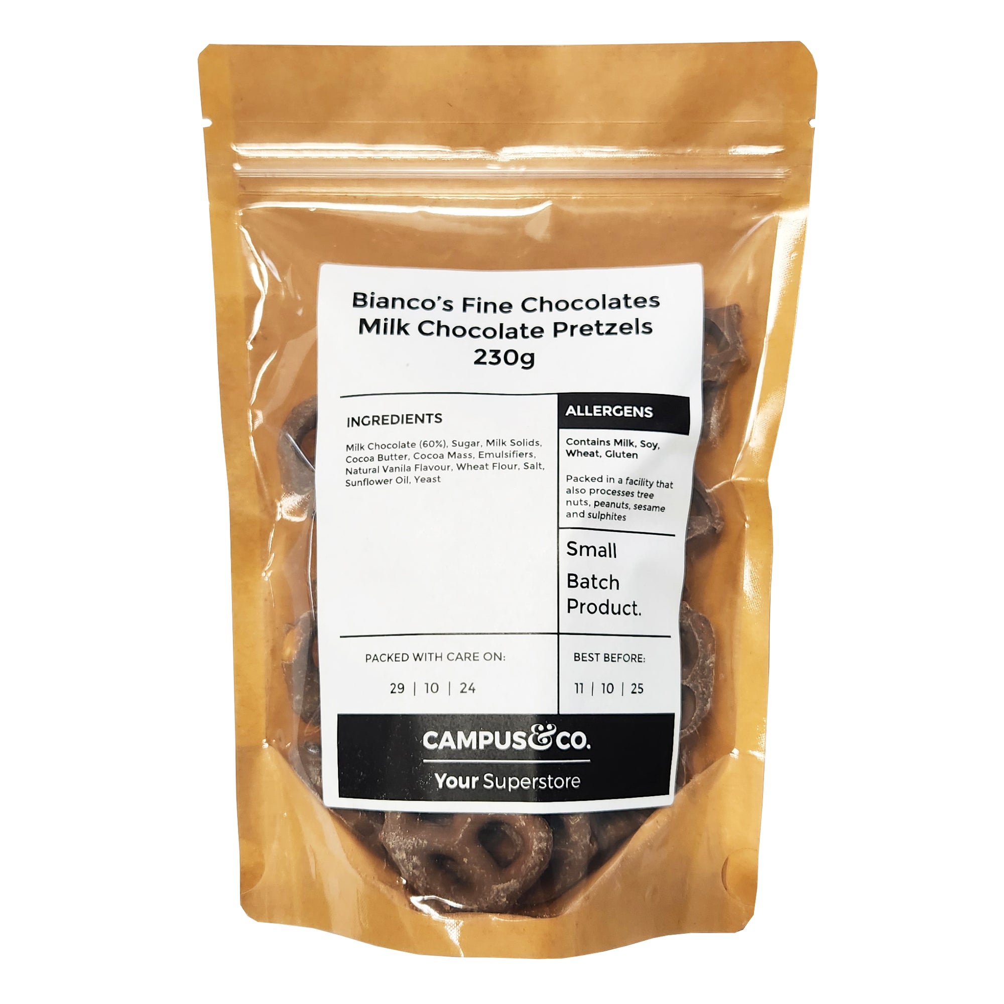 Biancos Milk Chocolate Pretzels 230g