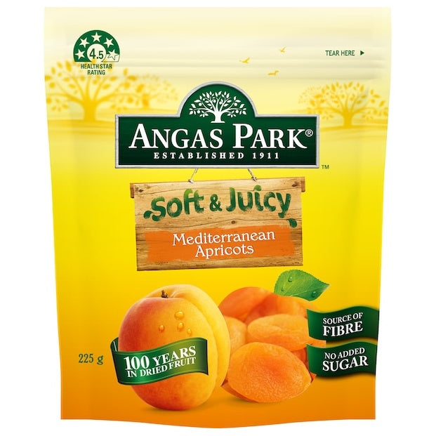 Angas Park Soft & Juicy Apricots 225g