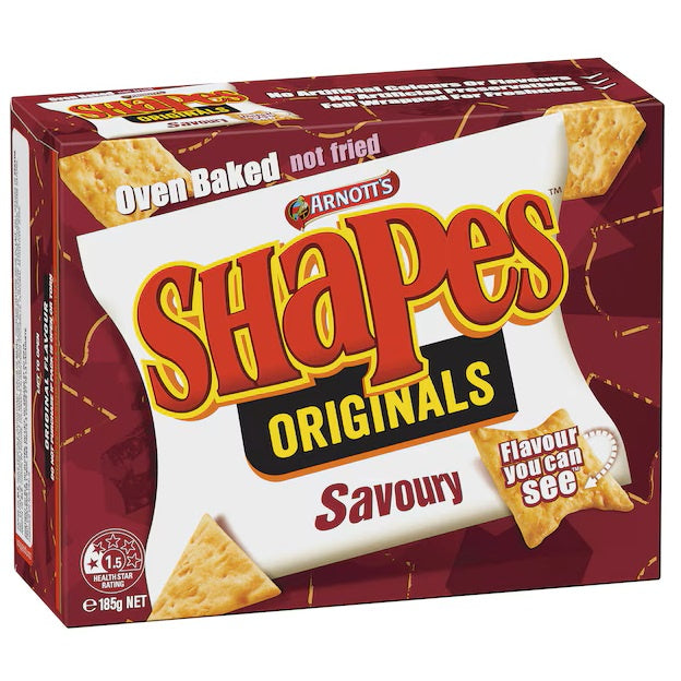 Arnott's Shapes Originals Savoury 185g