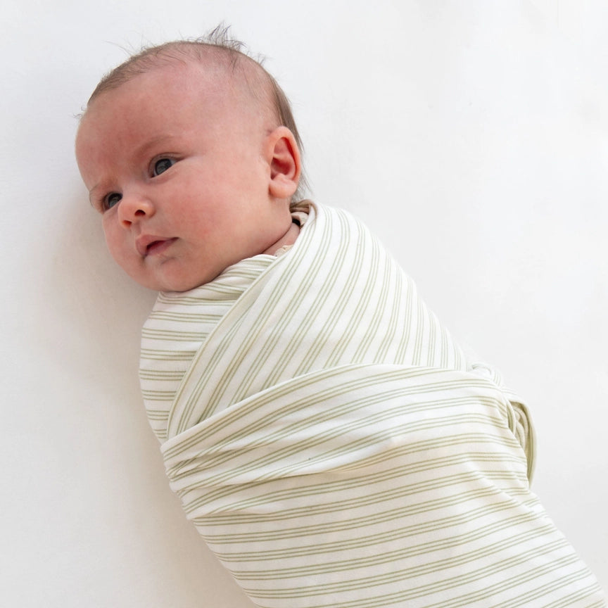 Kynd Baby Stretchy Swaddle / Sage Stripe