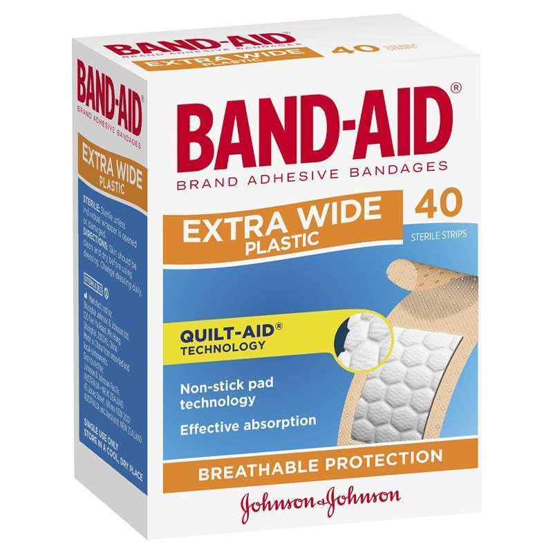 Band-Aid Plastic Strips Extra Wide 40pk