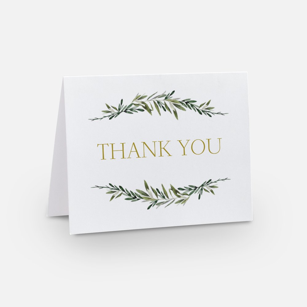 Laurel Spray Thank You Card