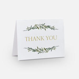 Laurel Spray Thank You Card