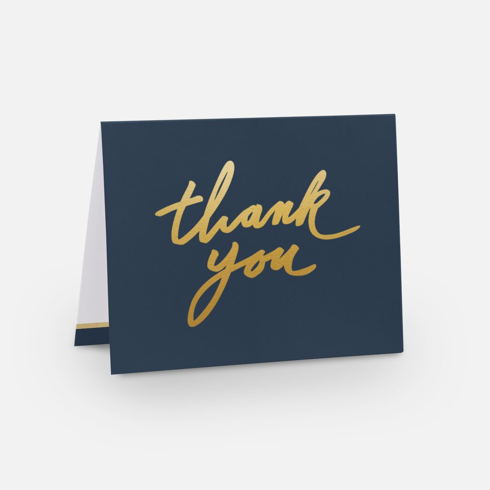 Navy Focus Thank You Card