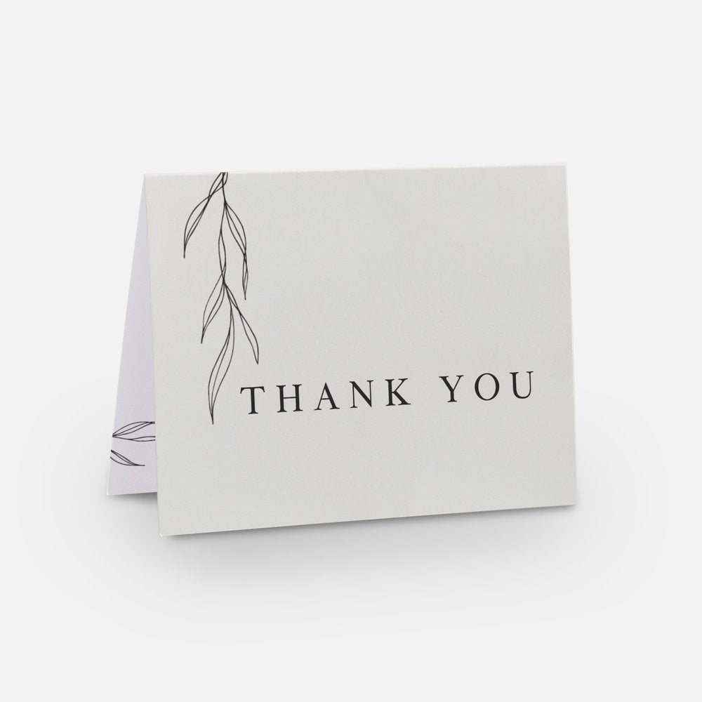 Botanical Etch Thank You Card