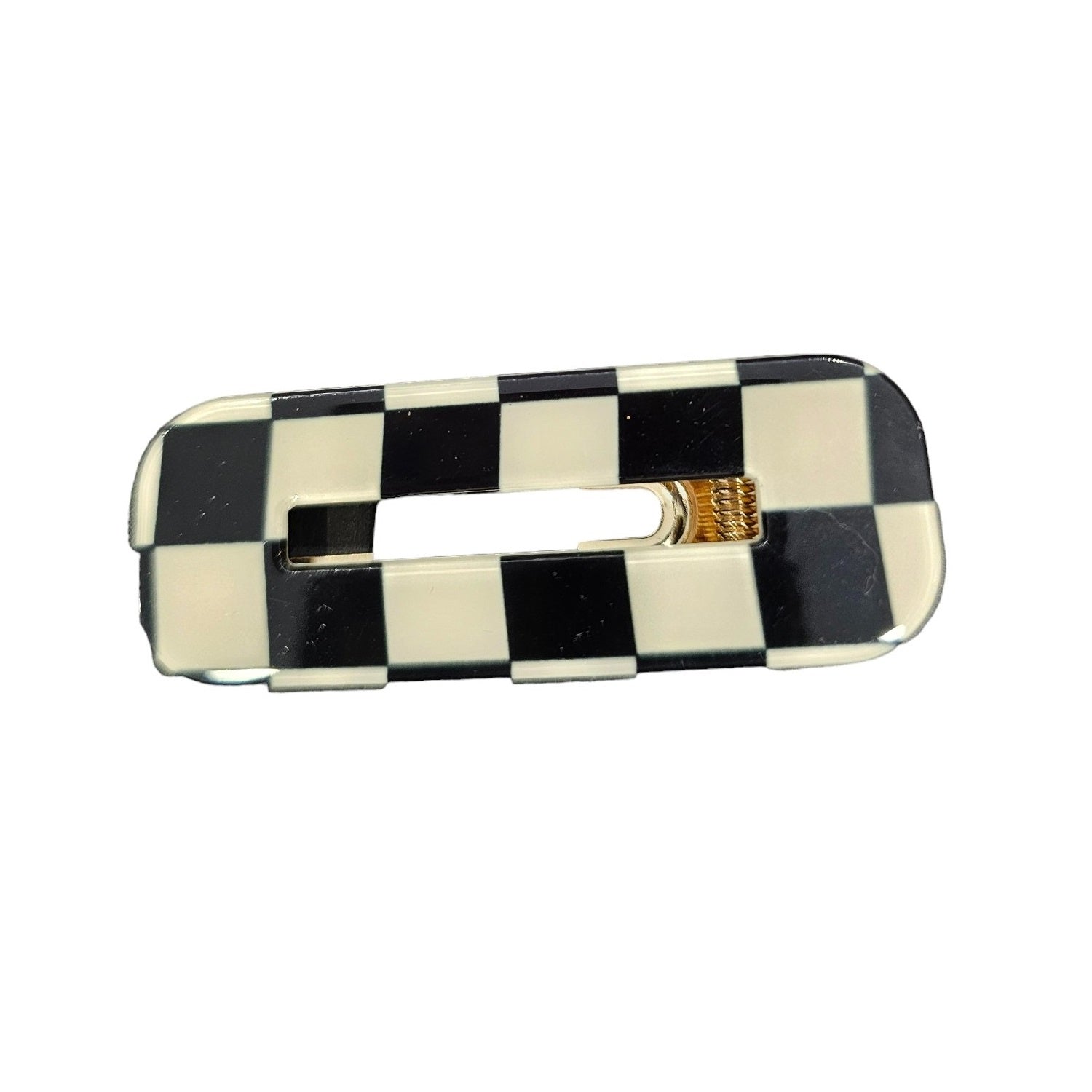 Checkered Print Clip - Rectangle