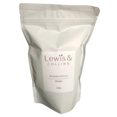 Lewis & Collins Washing Crystals 500g Pouch - Peony