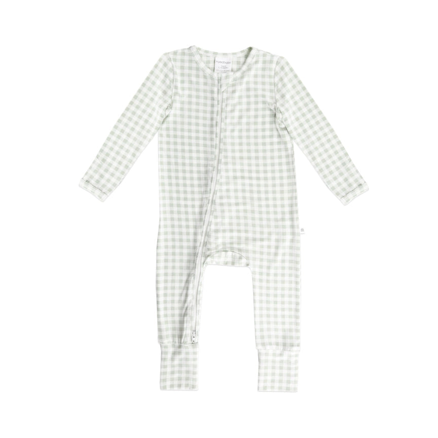 Kynd Baby Day or Night Onesie / Sage Gingham / 000