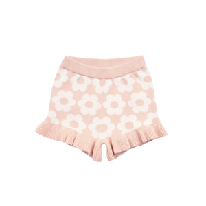 Kynd Baby Jacquard Knit Frill Short / Pearl / 1