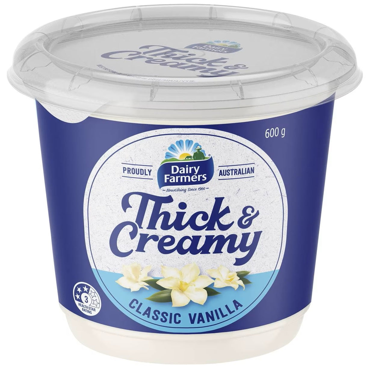 Dairy Farmers Thick & Creamy Classic Vanilla Yoghurt 600g