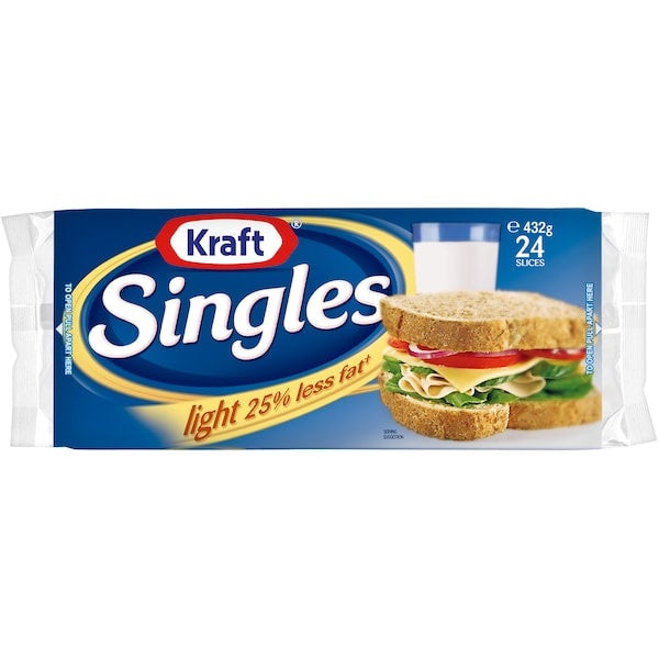 Kraft Cheese Singles Light 432g