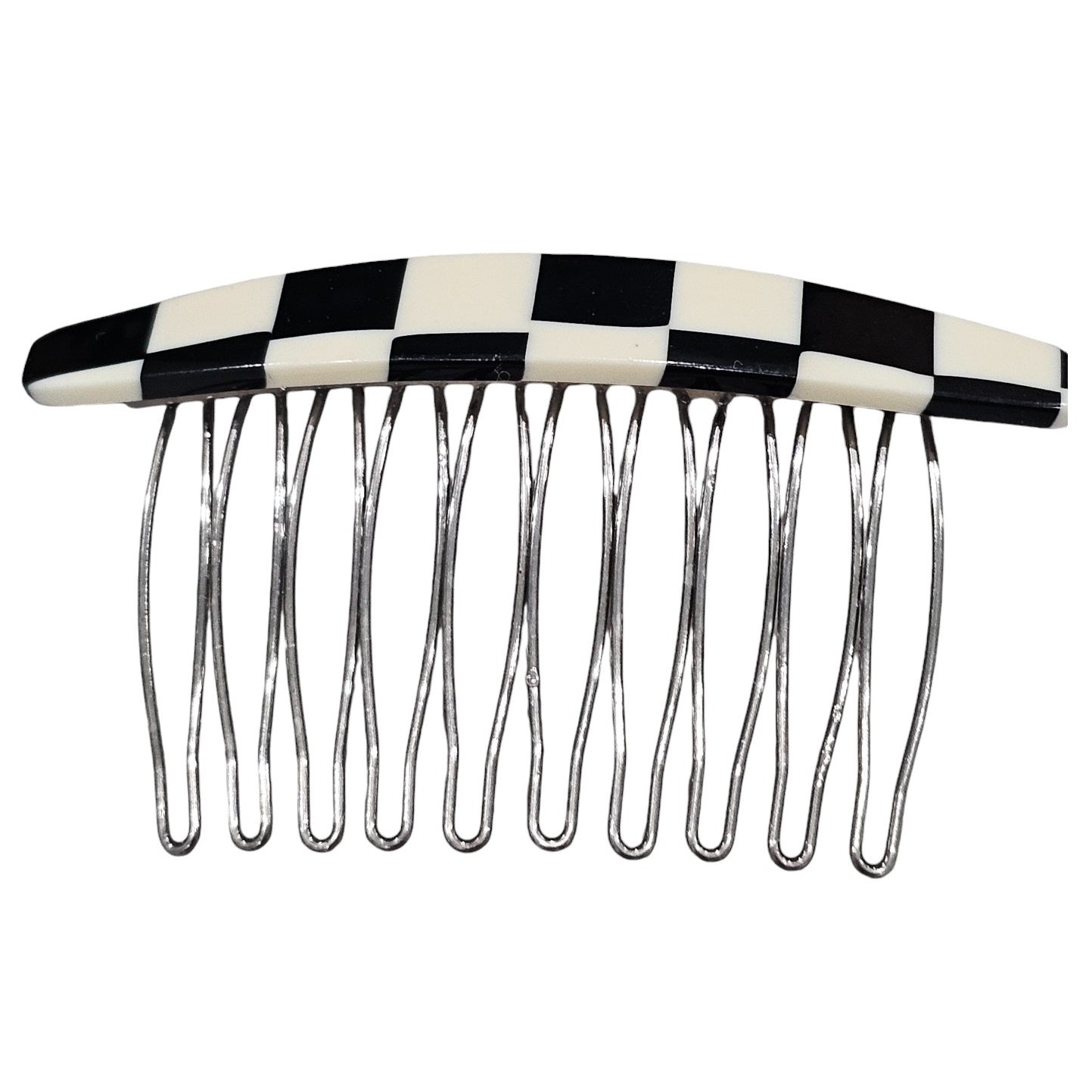 Black & Cream Squares Comb