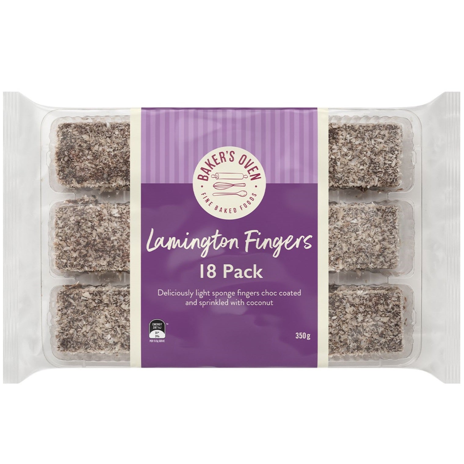 Bakers Oven  Lamington Fingers  350g