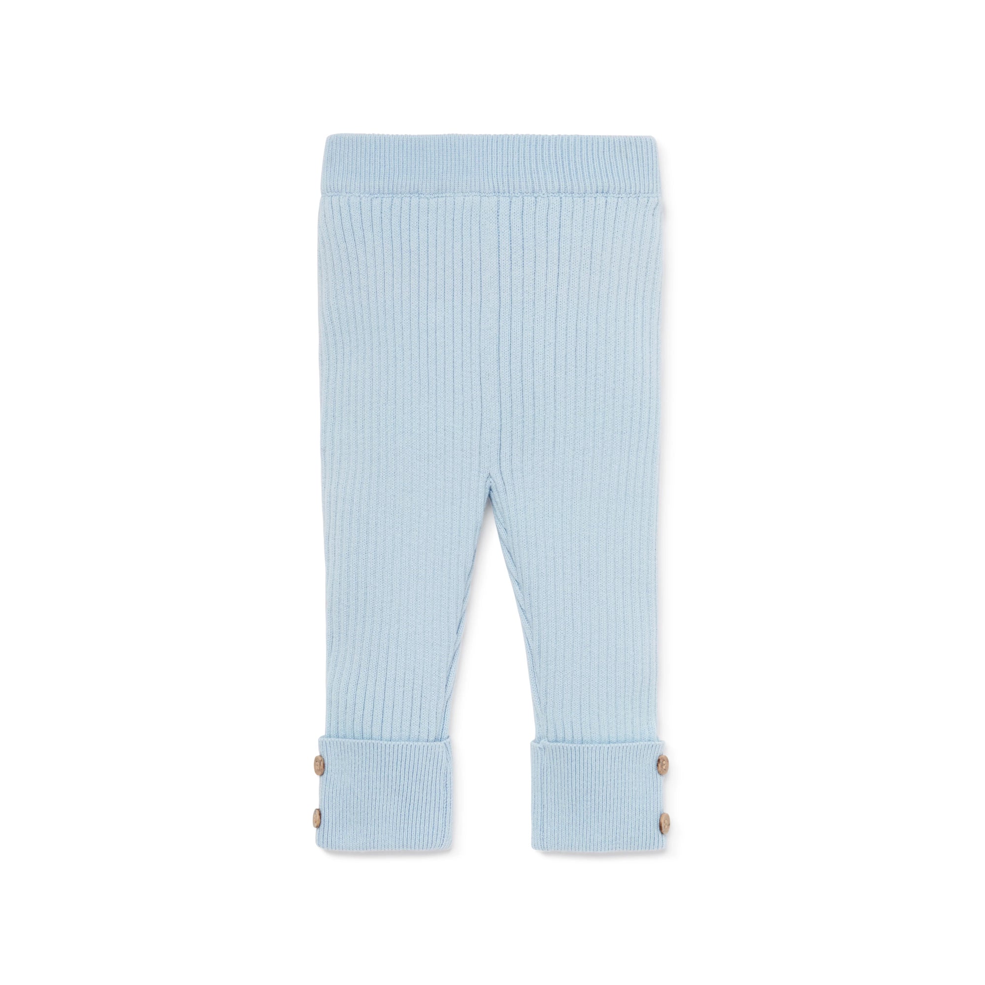 Aster & Oak Pale Blue Knit Rib Legging - 6-12m