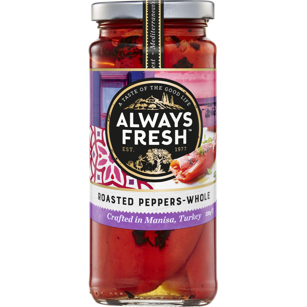 Always Fresh Roasted Peppers Whole 330g