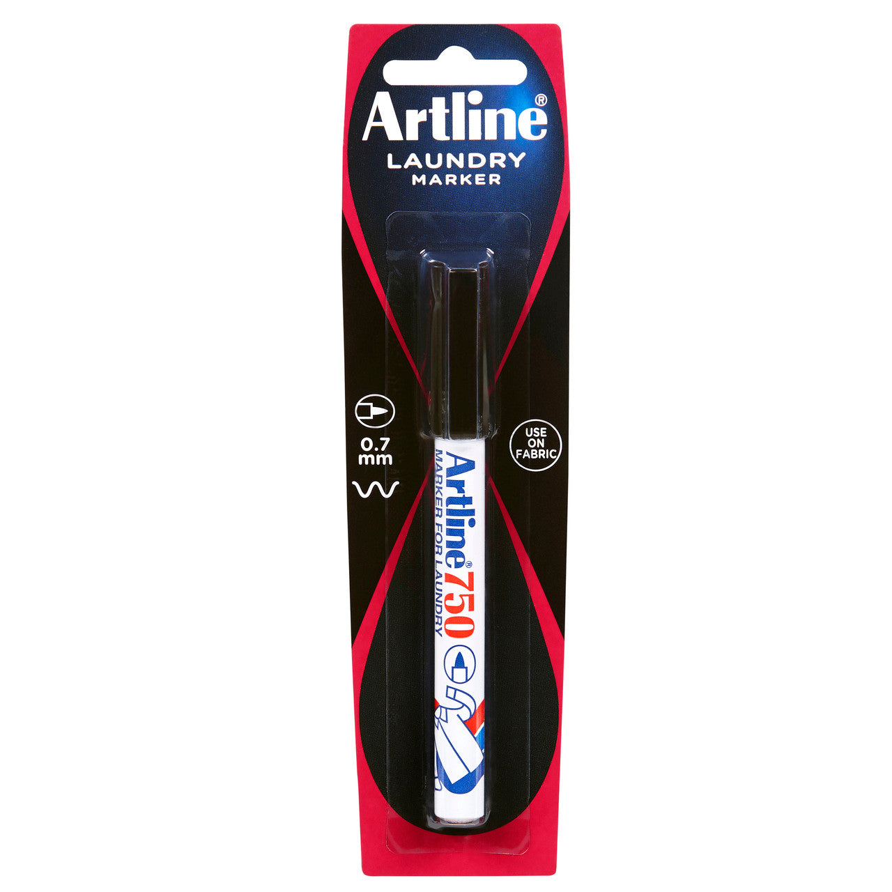 Artline 750 Laundry Marker Black 1pk