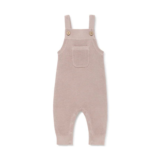 Aster & Oak Mauve Pink Knit Overalls 1yr