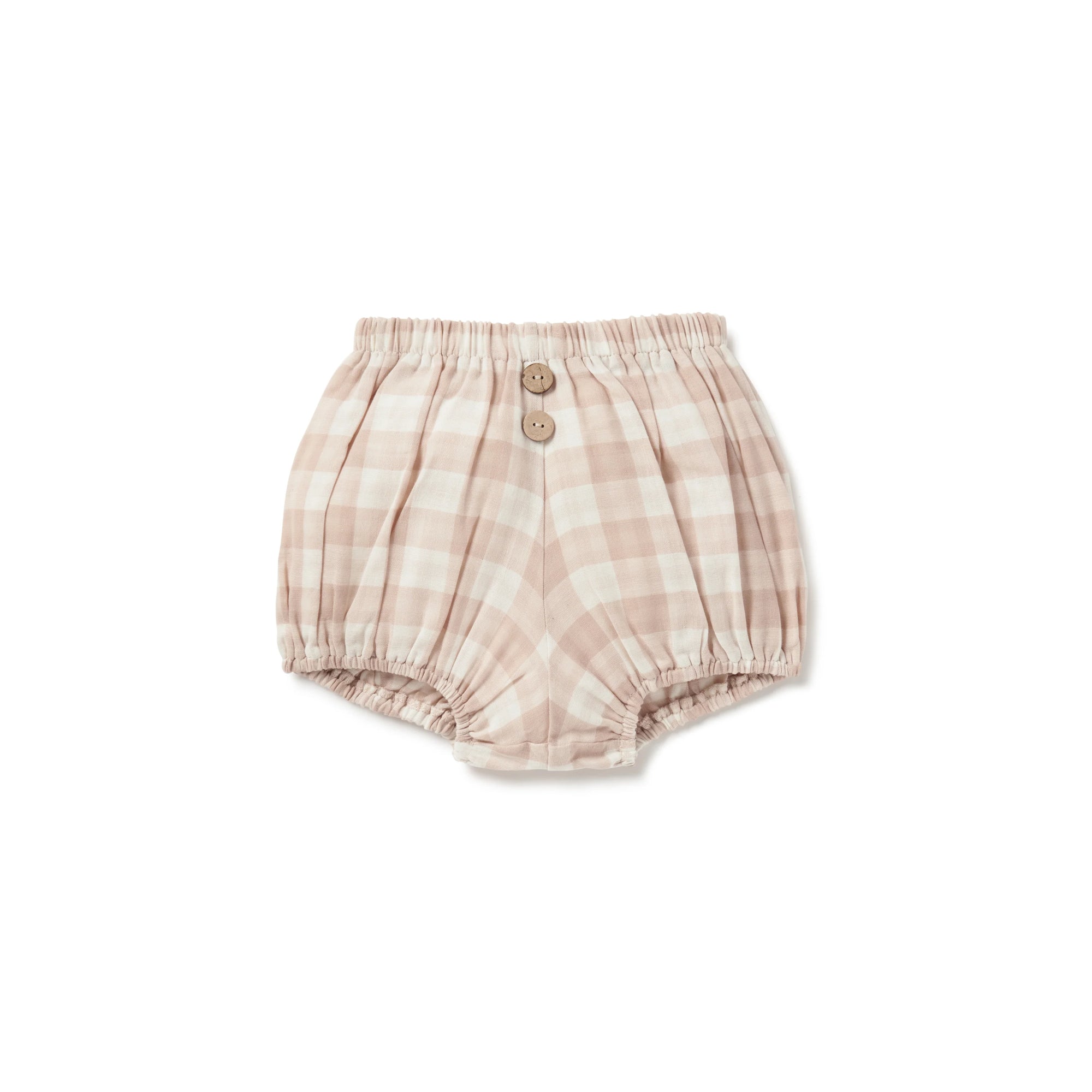 Aster & Oak Taupe Gingham Bloomers