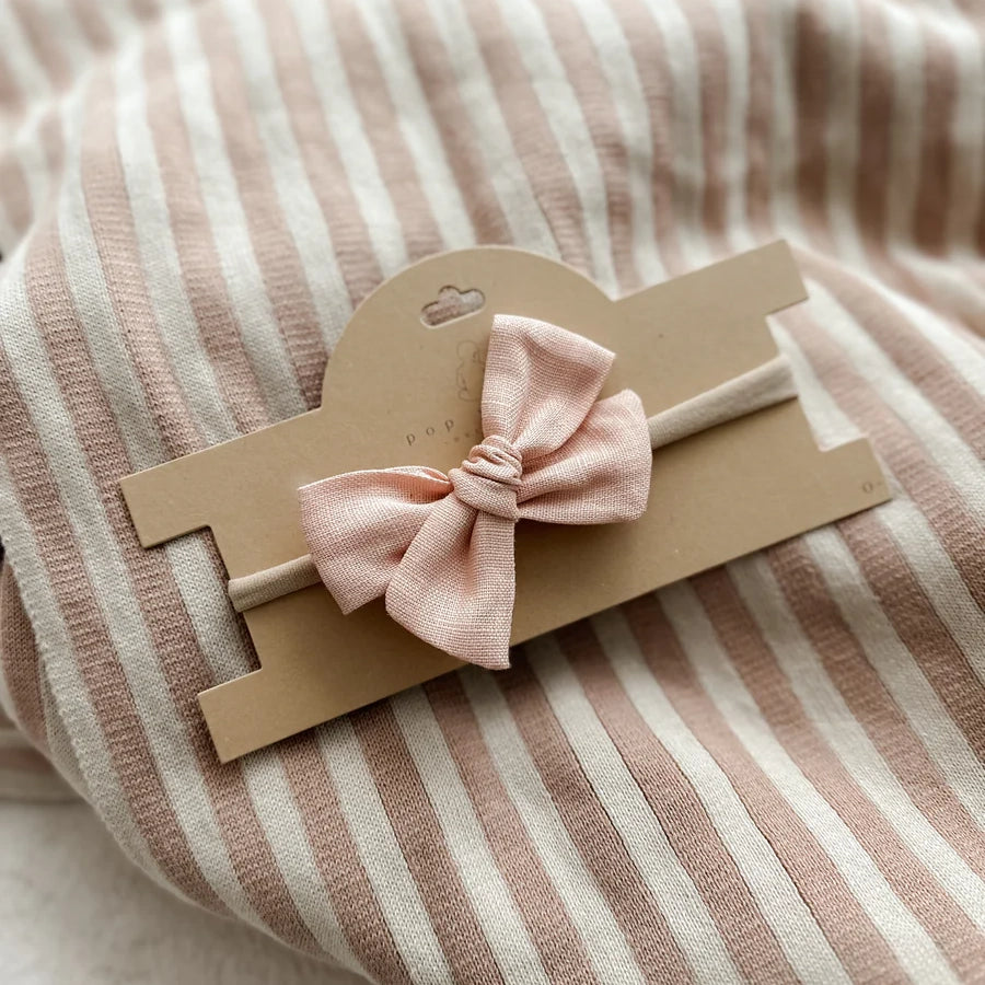 Baby Bow Headband - Blush