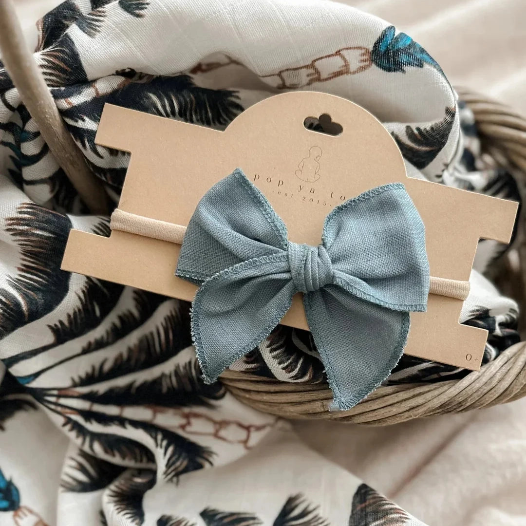 Baby Bow Headband - Ocean