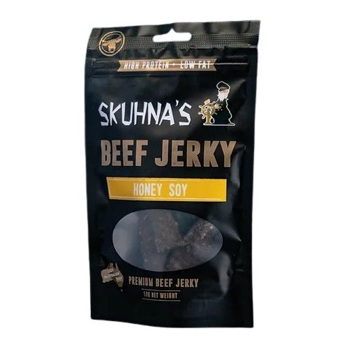 Skuhna's Beef Jerky - Honey Soy 50g