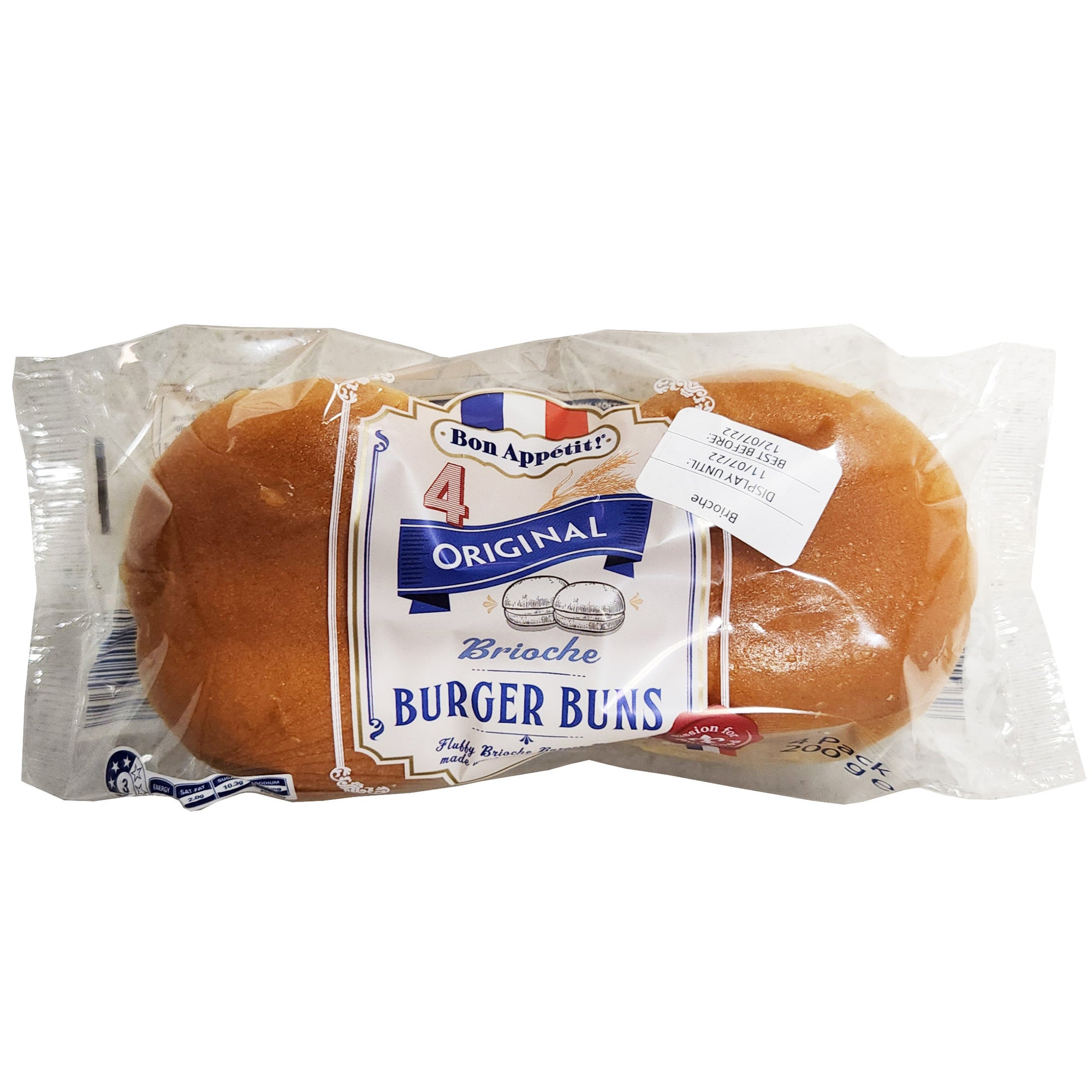 Bon Appetit Original Brioche Burger Buns 4pk 200g