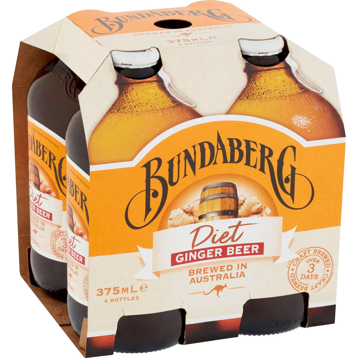 Bundaberg Diet Ginger Beer 375ml x 4pk