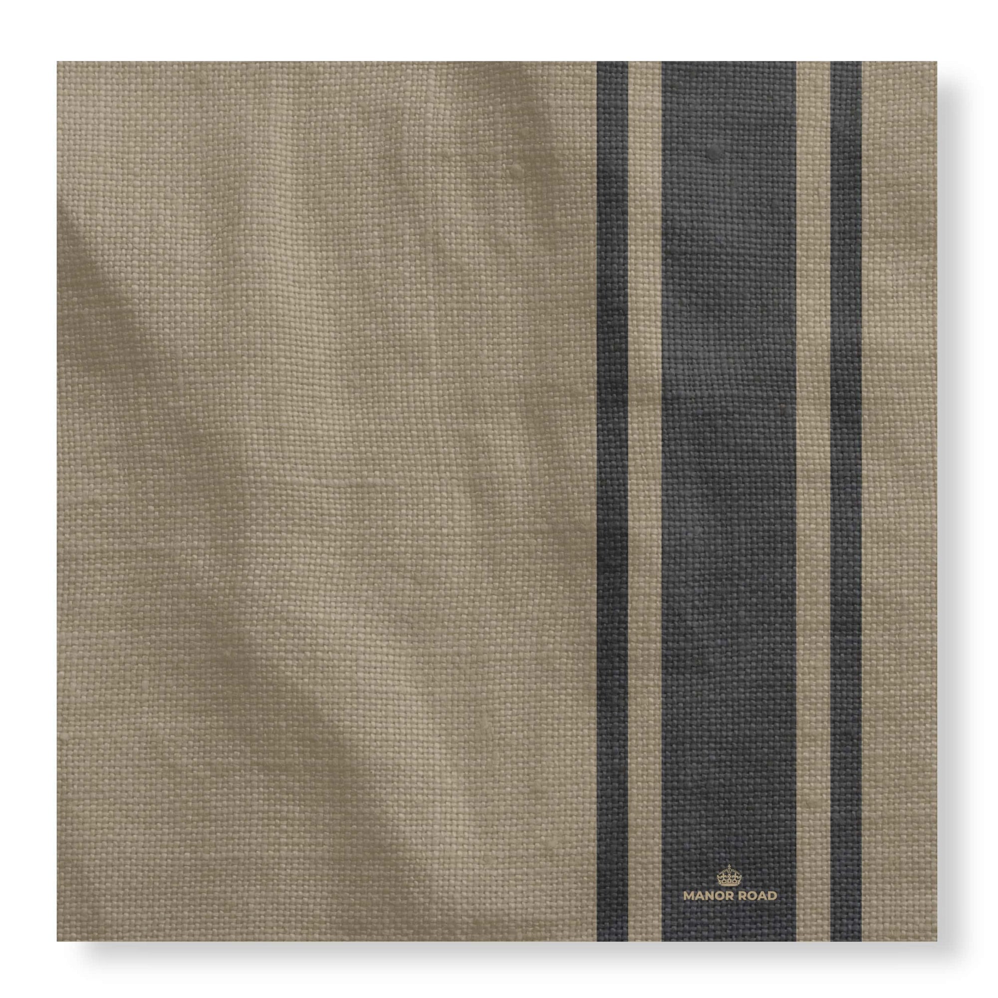 Manor Road Cheese Board Presentation Cards 8pk - Coffee Stripe Linen