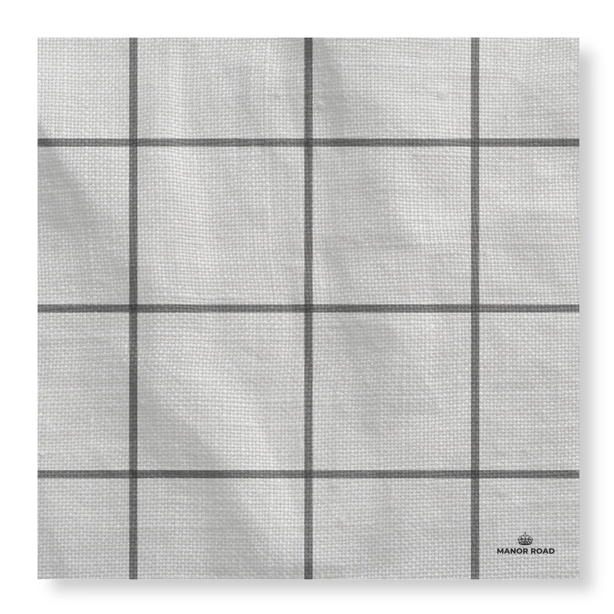 Manor Road Cheese Board Presentation Cards 8pk - Black & White Check Linen