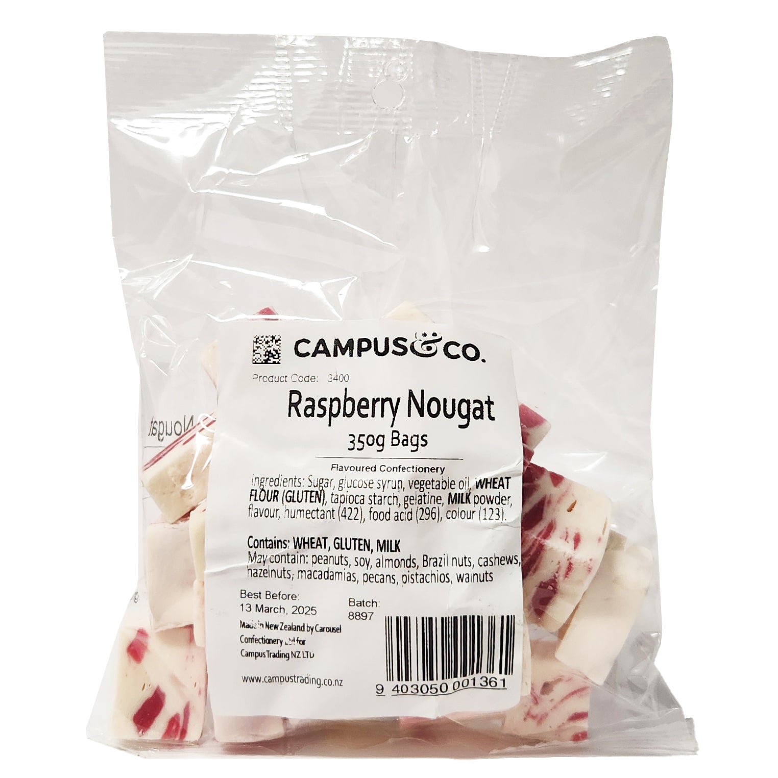 Campus & Co Raspberry Nougat 350g