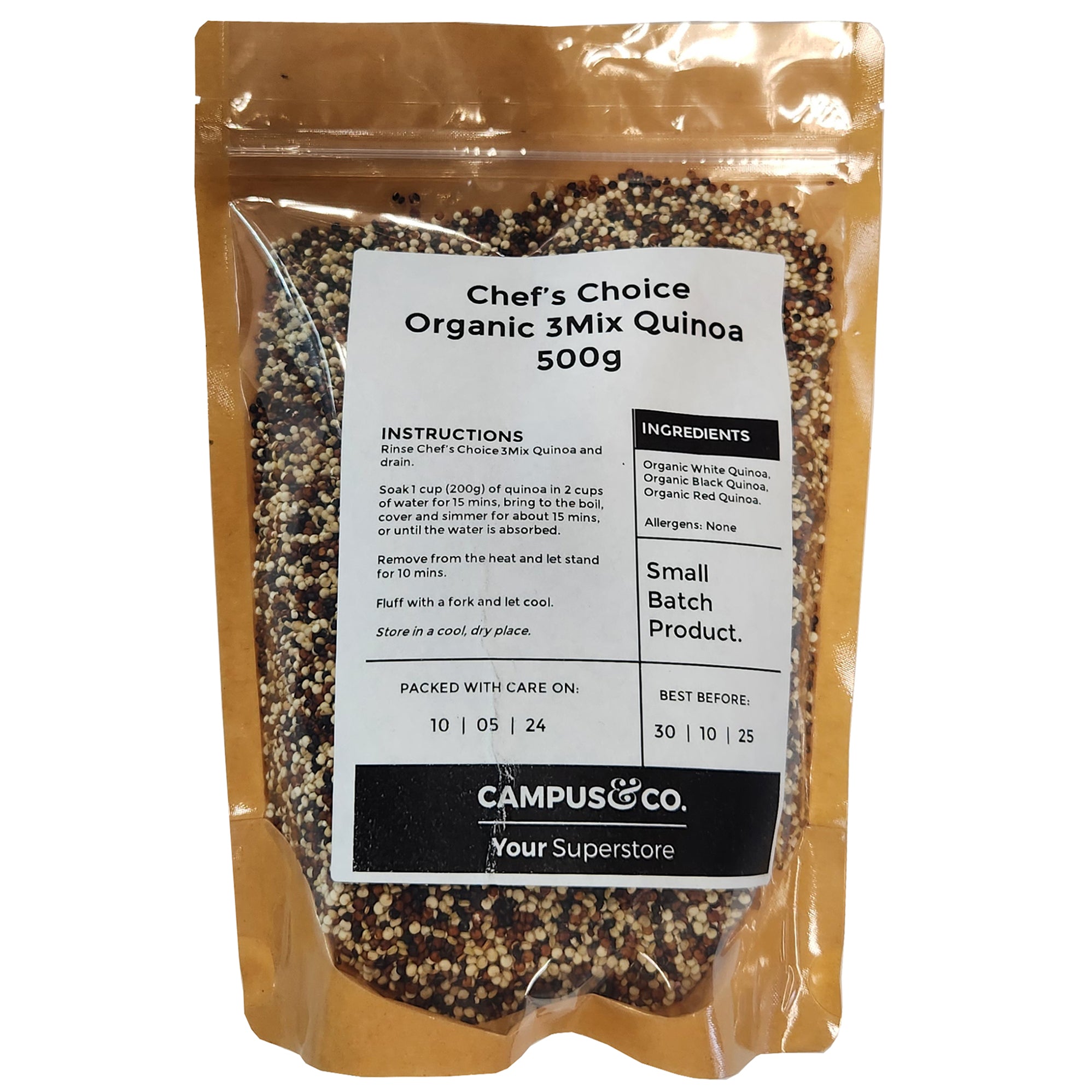 Chefs Choice Tri Colour Organic Quinoa 500g