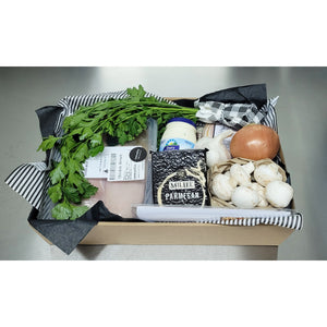 Creamy Chicken, Bacon & Mushroom Fettucine Meal Hamper - Serves 4-5