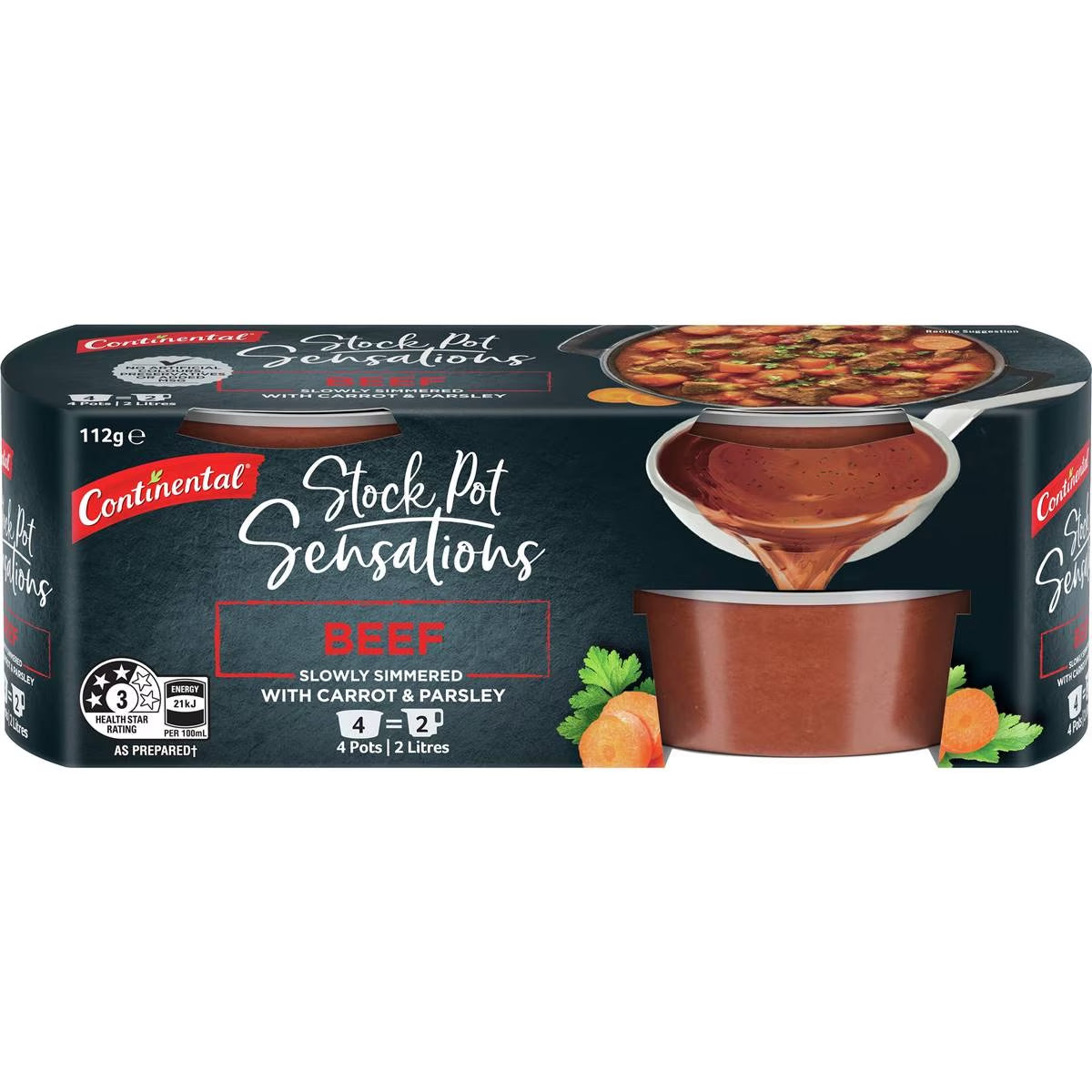 Continental Stock Pot Sensations Beef 28g x 4pk