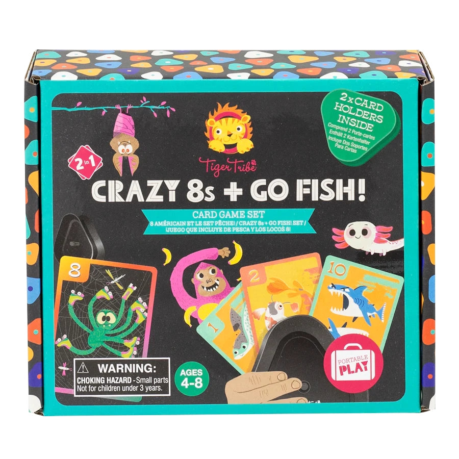 Crazy 8s + Go Fish - Card Game Set