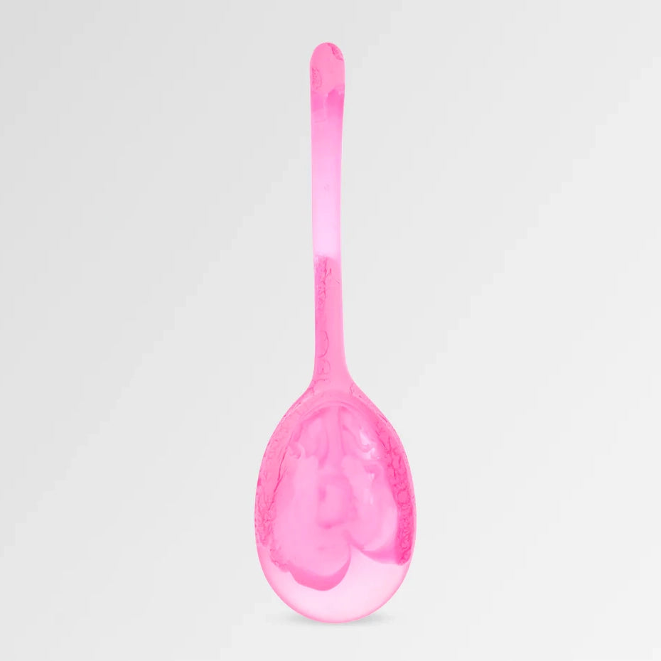 Dinosaur Designs Resin Stone Spoon - Hot Pink