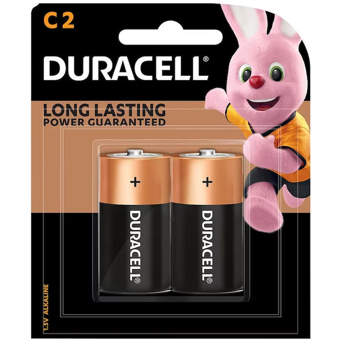 Duracell Coppertop Batteries C 2pk