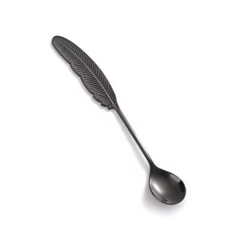 Small Feather Spoon - Black