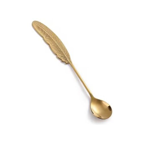 Small Feather Spoon - Gold