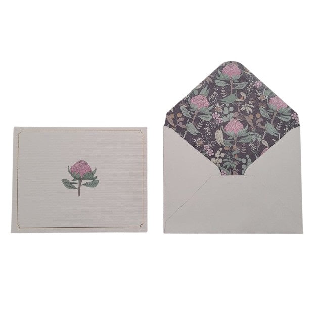 Blank Flower Card & Matching Envelope