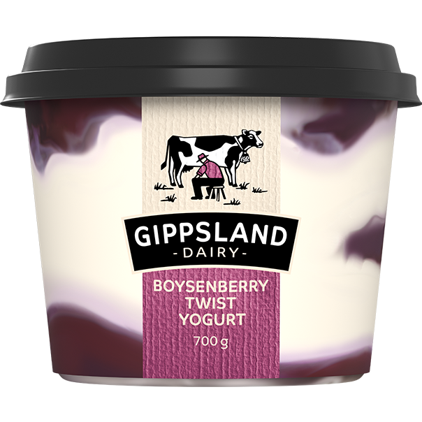 Gippsland Dairy Boysenberry Twist Yoghurt 700g