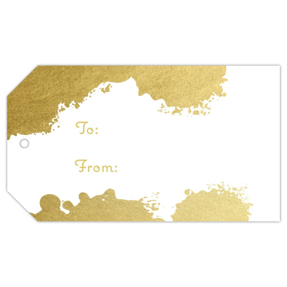 Gift Tag - Gold Splash