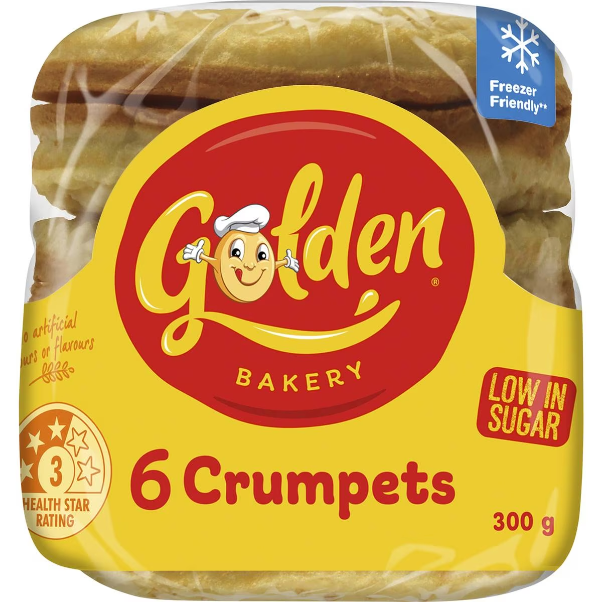 Golden Crumpets Plain Round 6pk