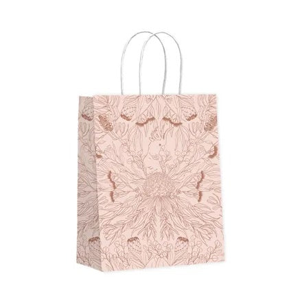 Twisted Handle Gift Bag Botanica Champagne/Gopper 210x270x110mm